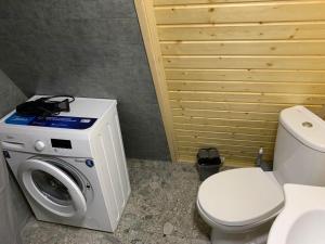 un bagno con lavatrice e WC di C`est la vie a Mtskheta