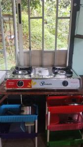 a counter top with two containers on top of it at viajero solitario in Buenos Aires +26 photos