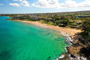 an aerial view of a beach and the ocean at CampCar Maui Jeeps SUVs Hybrid Camper van Rentals with equipment and Travel Advice in Kahului
