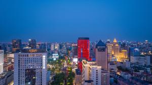 杭州景观或在酒店看到的城市景观