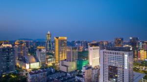 杭州景观或在酒店看到的城市景观