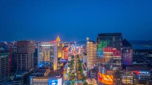 杭州景观或在酒店看到的城市景观