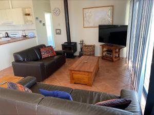 Χώρος καθιστικού στο Woody's Beach House