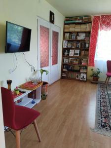 TV a/nebo společenská místnost v ubytování Casa traditionala Subcetate + 67 fotografií