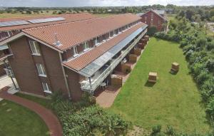 an overhead view of a building with a balcony at Apt 3 Hohen Wieschendorf in Hohen Wieschendorf
