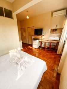 TV a/nebo společenská místnost v ubytování Hotel Cataguases + 44 fotografií