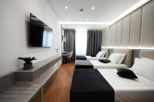 TV a/nebo společenská místnost v ubytování Naos Luxury Hotel