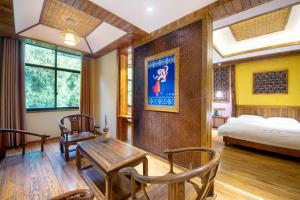 Hongfu Villa - Zhangjiajie National Forest Park West Gate客房内的一张或多张床位