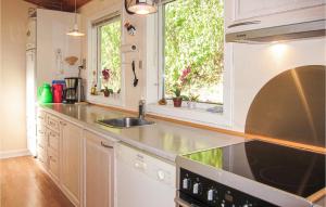 Η κουζίνα ή μικρή κουζίνα στο 2 Bedroom Lovely Home In Svaneke