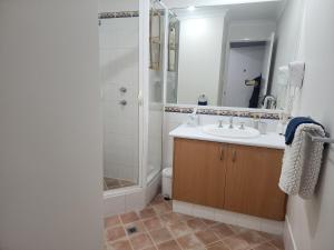 Vannituba majutusasutuses Apartment in Apollo Quays resort with shared Jetty