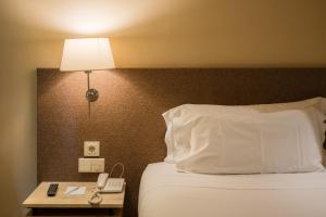 Postel nebo postele na pokoji v ubytování Hotel Ciudad de Valladolid