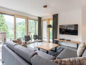 TV a/nebo společenská místnost v ubytování Penthouse Schmittenblick Top 4