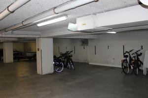 a group of bikes parked in a garage at Lauenburger Mühle in Lauenburg