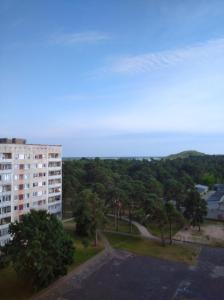 a view from the balcony of a building at Apartmenti Saules stūris in Ventspils +1 photo