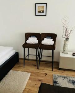 Postel nebo postele na pokoji v ubytování City flat 8