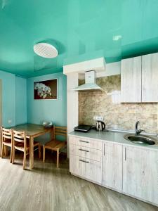 Kuchyň nebo kuchyňský kout v ubytování Volna