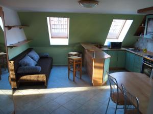 Kuchyň nebo kuchyňský kout v ubytování Apartment Najadka