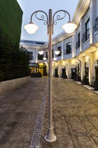 a street light in the middle of a building at Ramada by Wyndham Sakarya Hotel in Sakarya