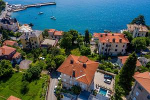 an aerial view of a town by the water at Apartment Bozic in Lovran