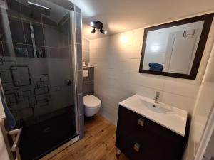 Koupelna v ubytování Chalet dans jardin privatif
