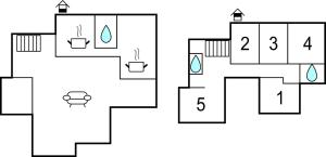 The floor plan of 6 Bedroom Gorgeous Home In Matadepera