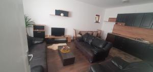 TV a/nebo společenská místnost v ubytování River Apartment