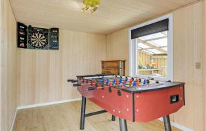 a room with a pool table in a room at Holiday Home Haderslev With Fireplace Ii in Diernæs +19 photos
