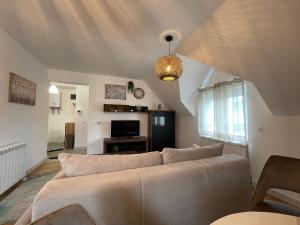 Una sala de estar con un sofá en una habitación. en Zafiro 27 Kolašin, en Kolašin
