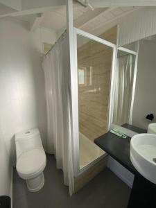 Koupelna v ubytování Hotel Trocadero