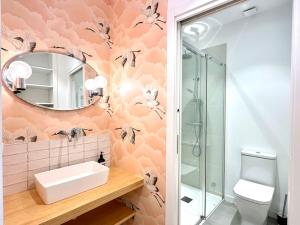 Et badeværelse på Alojamiento acogedor