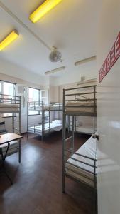 a dorm room with several bunk beds in it at Betel Box Backpackers Hostel in Singapore