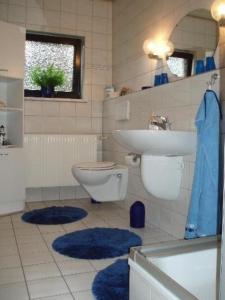 Koupelna v ubytování Gemütliche Ferienwohnung in Tettenborn mit Terrasse und Grill