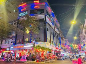 Nespecifikovaný výhled na destinaci Phnompenh nebo výhled na město při pohledu z hotelu