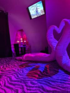 TV a/nebo společenská místnost v ubytování Rubino Suite & Spa