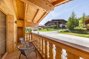 Balkón nebo terasa v ubytování Falkensteinalm Top 2
