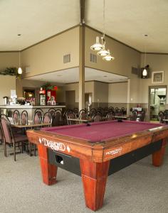
A billiards table at Sandstone Motel
