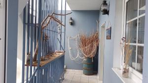 LütowにあるKleine Ferienwohnung mit Hundの青壁・青壁廊下