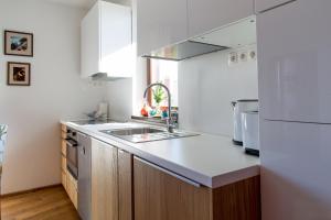 A kitchen or kitchenette at Apartment Primulka