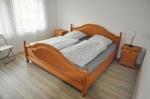 Ένα ή περισσότερα κρεβάτια σε δωμάτιο στο Ferienhaus Zur Alten Maar, 65332