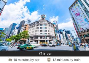 a picture of a city with a large building at Tokyu Stay Shimbashi - Ginza area in Tokyo