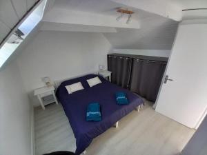 Postel nebo postele na pokoji v ubytování Gîte entre Mer et Abers
