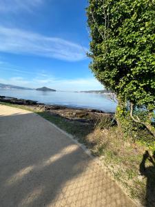 une route à côté d'une masse d'eau dans l'établissement Casa A Gateira, à O Casal Pontevedra