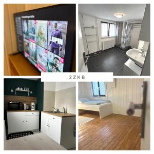 O bucătărie sau chicinetă la Ferienhaus am Fuße des Taunus Waldsolms-Brandoberndorf