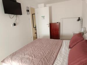Postel nebo postele na pokoji v ubytování Zemun Central