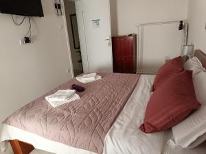 Postel nebo postele na pokoji v ubytování Zemun Central