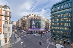 Nespecifikovaný výhled na destinaci Barcelona nebo výhled na město při pohledu z apartmánu
