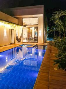 Hồ bơi trong/gần Hermosa casa vacacional en Condominio campestre con baño turco