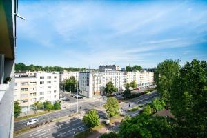 an aerial view of a city with buildings at ODPOCZINK 2-pokojowe mieszkanie w centrum in Gdynia
