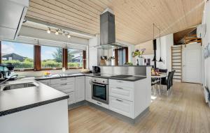 Kuchyň nebo kuchyňský kout v ubytování Holiday Home Rørbæksøvej Ejstrupholm V
