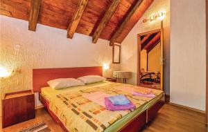Ein Bett oder Betten in einem Zimmer der Unterkunft Nice Apartment In Ledenice With Wifi
